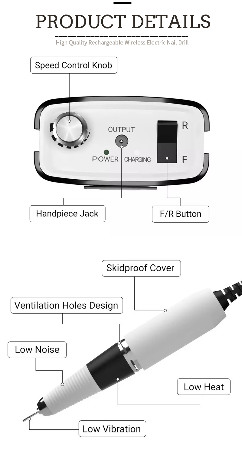 Low-noise grinding drill