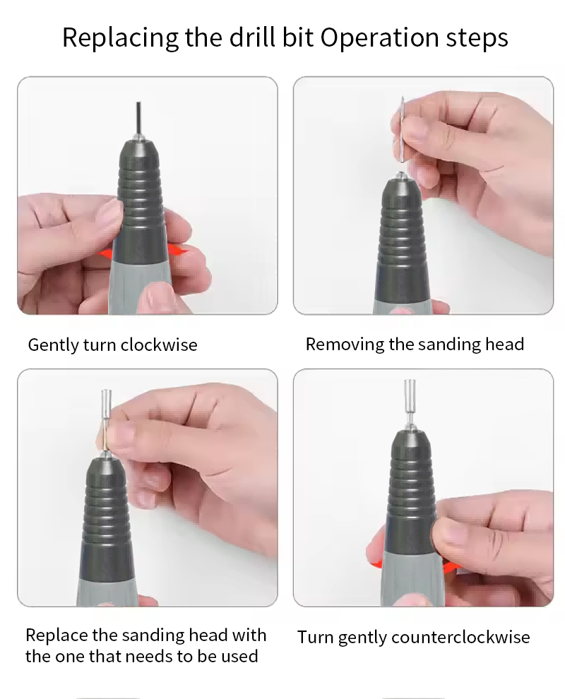 Replacing the drill bit operation steps