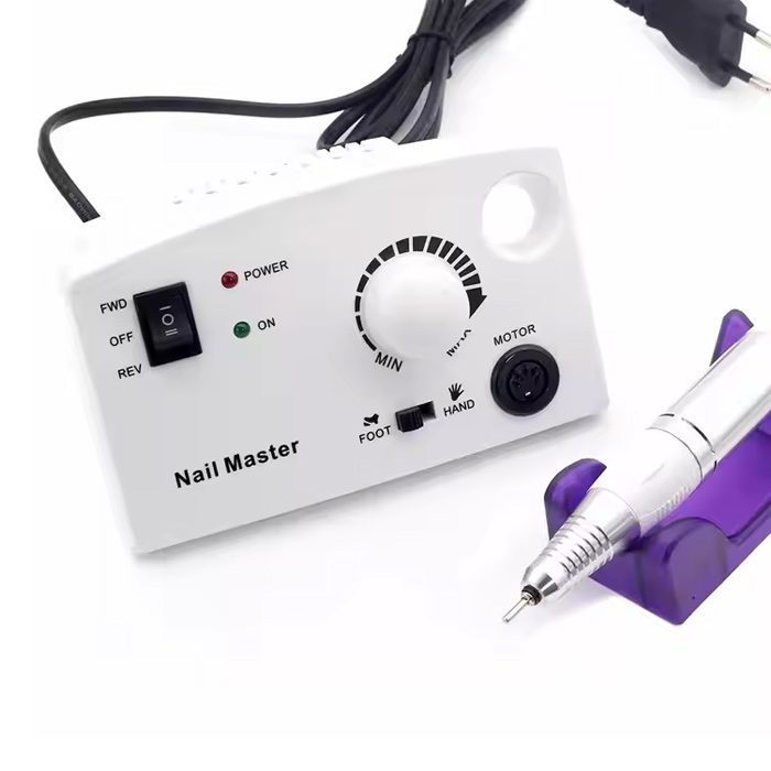 مبرد أظافر كهربائي لسطح المكتب باللون الأبيض